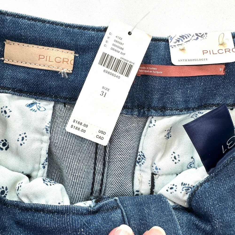 ANTHROPOLOGIE Pilcro Polished Mid-Rise Bootcut Jeans Women’s Size 31 Medium Wash - Picture 11 of 17
